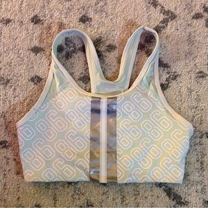 Victoria’s Secret PINK Ultimate Sports Bra S DD Geometric Mint Print Racerback